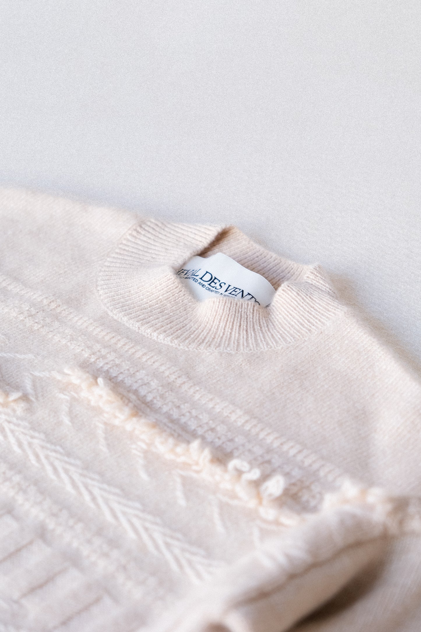 Cashmere Jumper with Fringe Trim Details