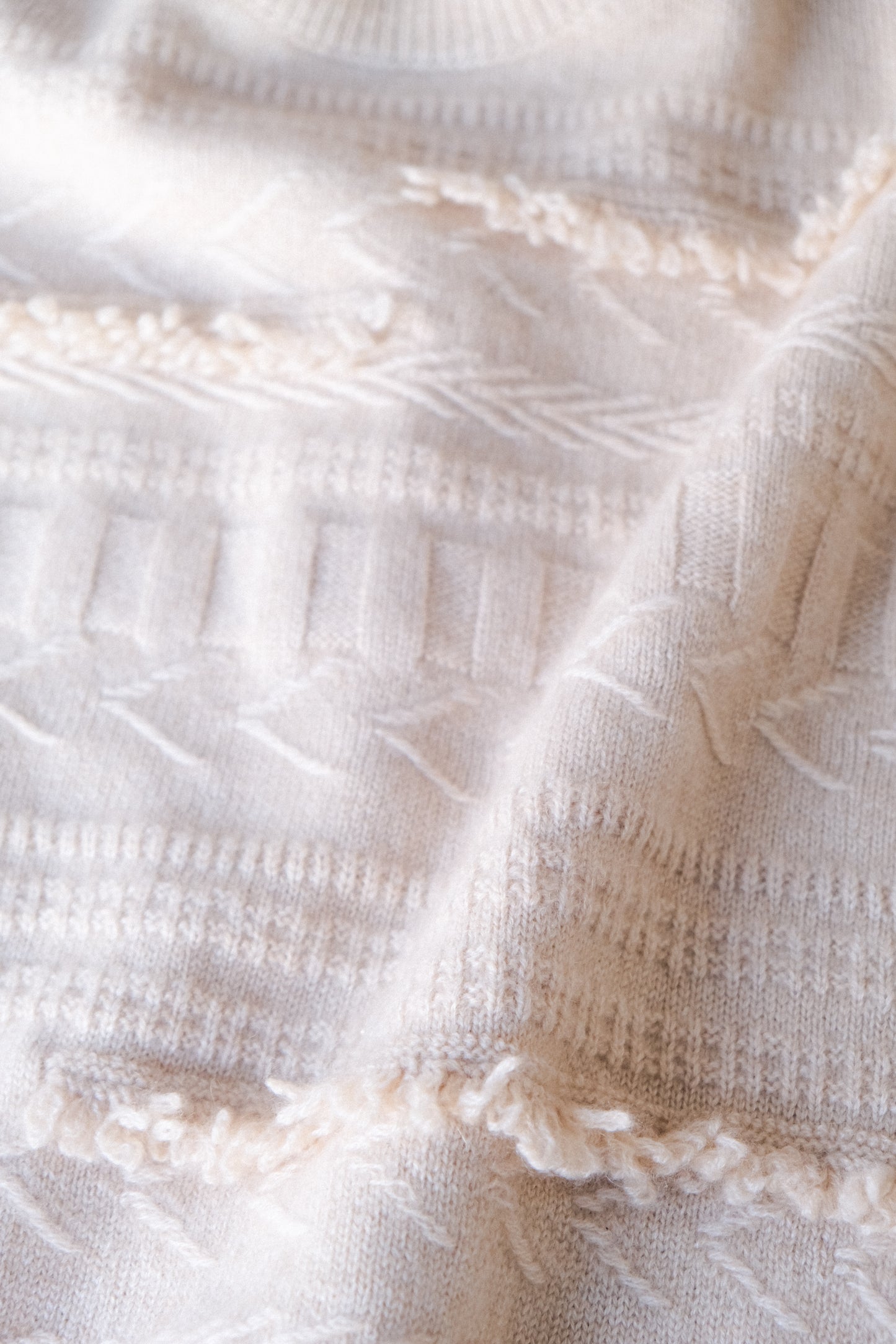 Cashmere Jumper with Fringe Trim Details