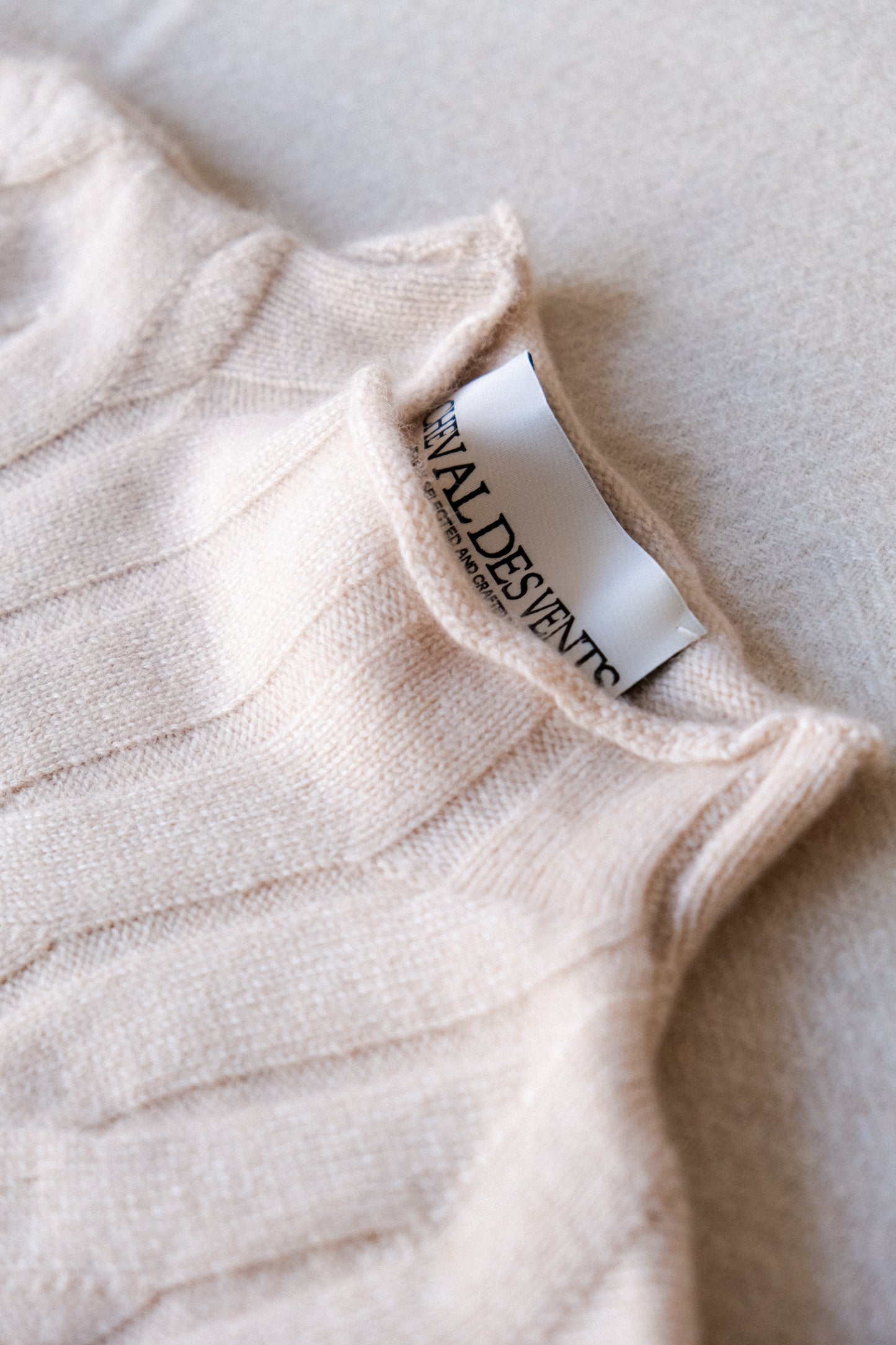 Cashmere Trutleneck with Ribbed Sleeves