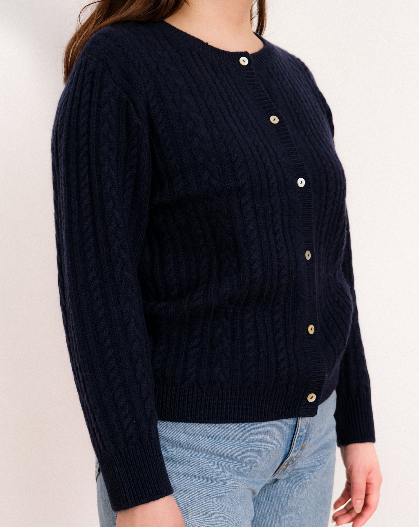 Cashmere Cable-Knit Cardigan