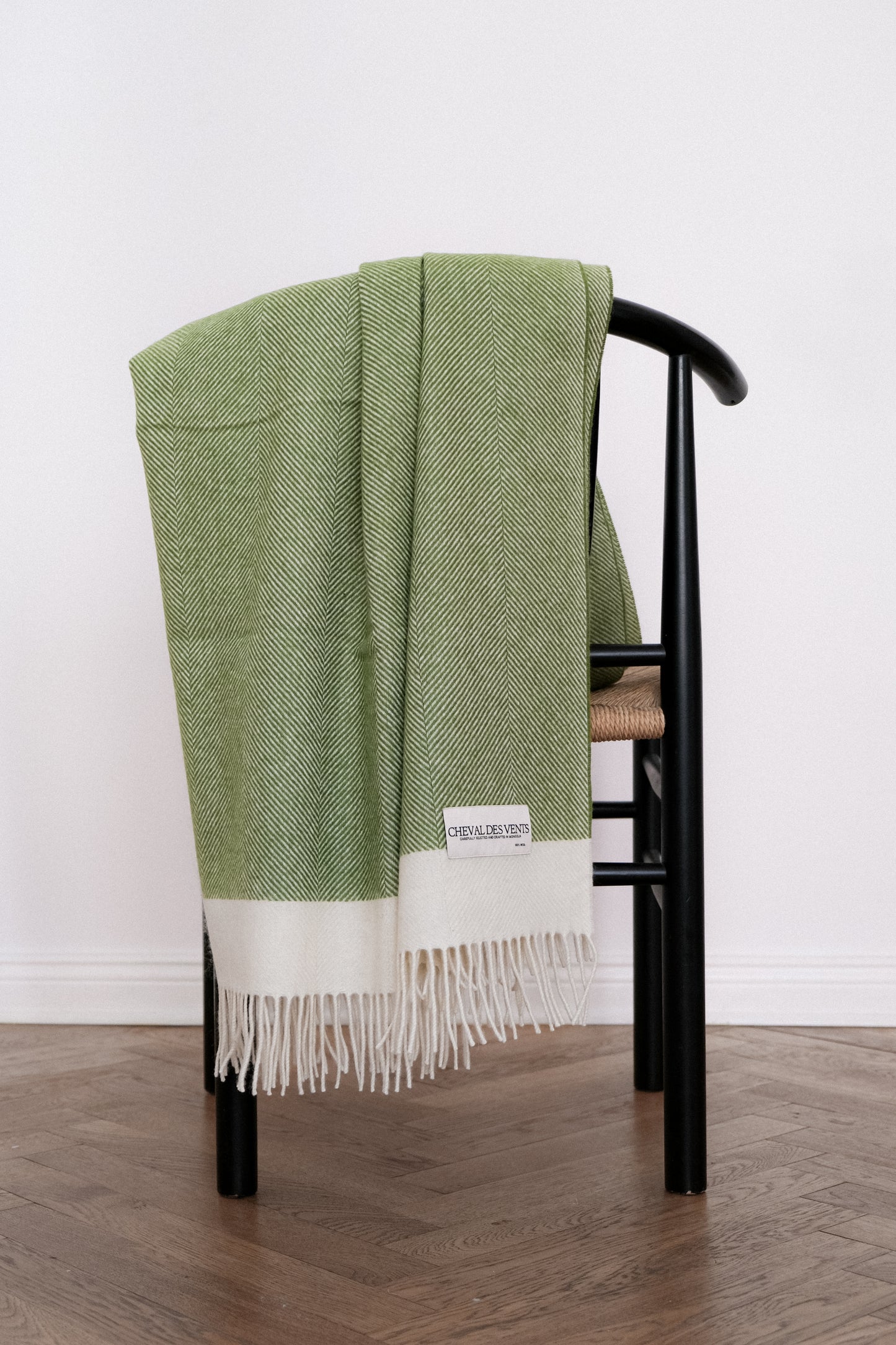 The Hiromi Blanket - Herrinbone Green