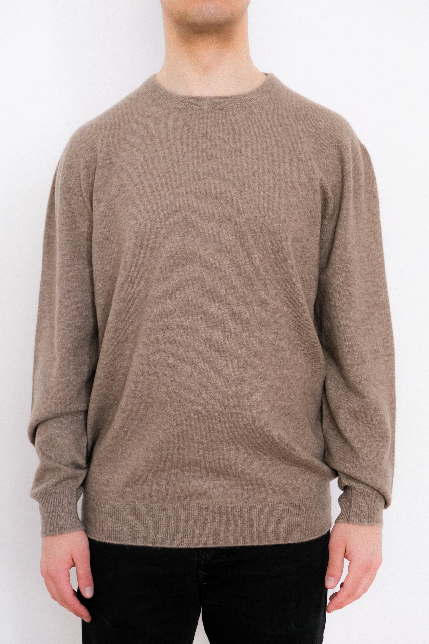 Brown Cashmere Pullover - Round Neck