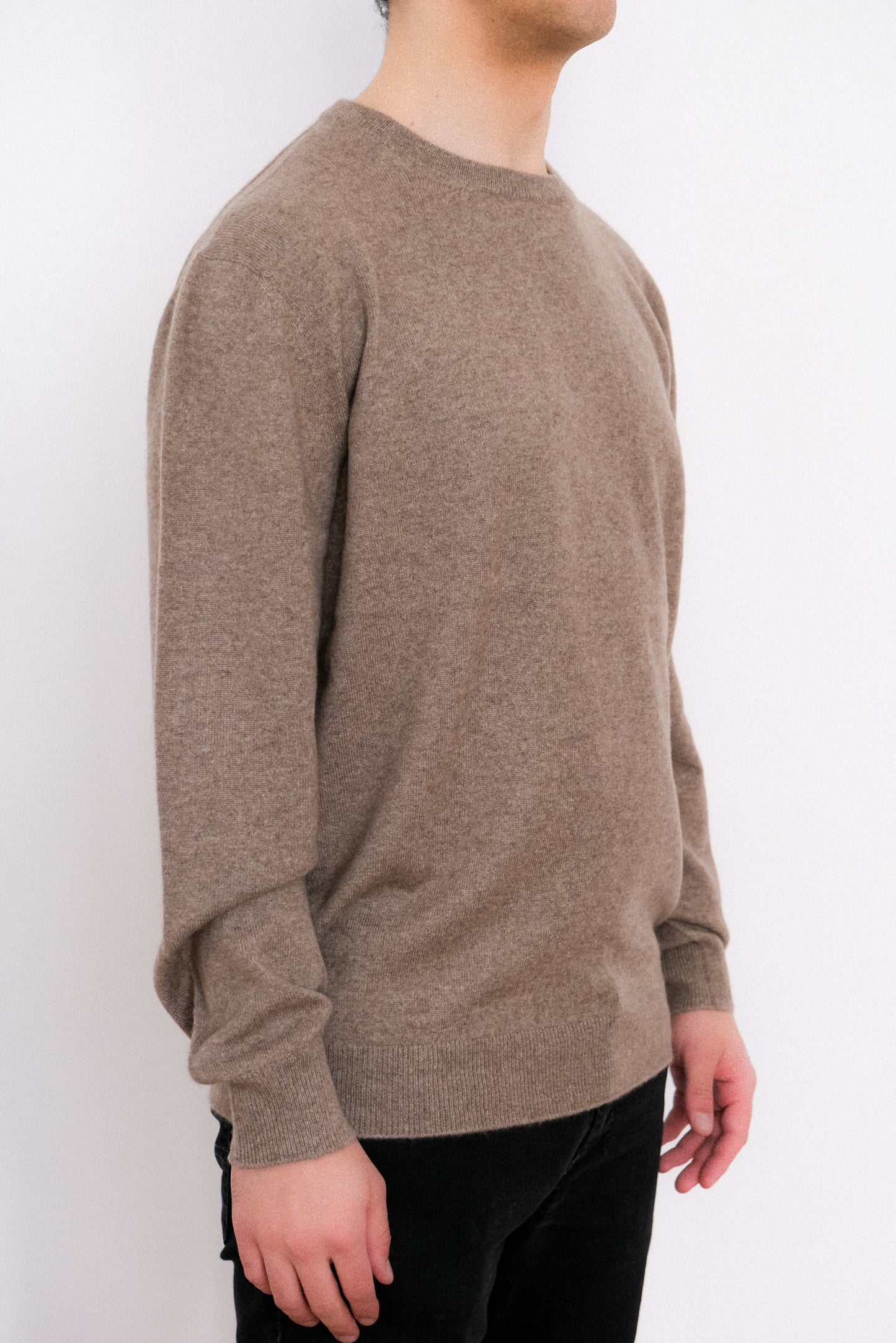 Brown Cashmere Pullover - Round Neck