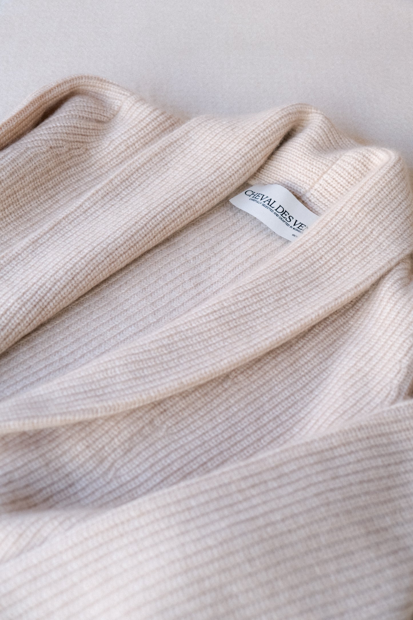 Ribbed Pure Cashmere Cardigan with Details